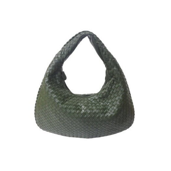 Bottega Veneta Handbags - BOTTEGA VENETA Intrecciato Hobo Hobo Shoulder Bag Green Leather